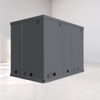 LA Vocal Booths 6x10 Basic exterior with structural vent rings and no airflow boxes