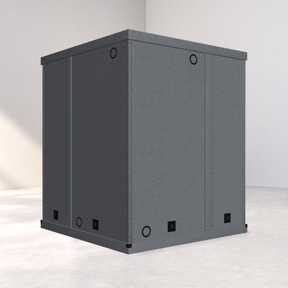 LA Vocal Booths 6x6 Basic exterior with structural vent rings and no airflow boxes